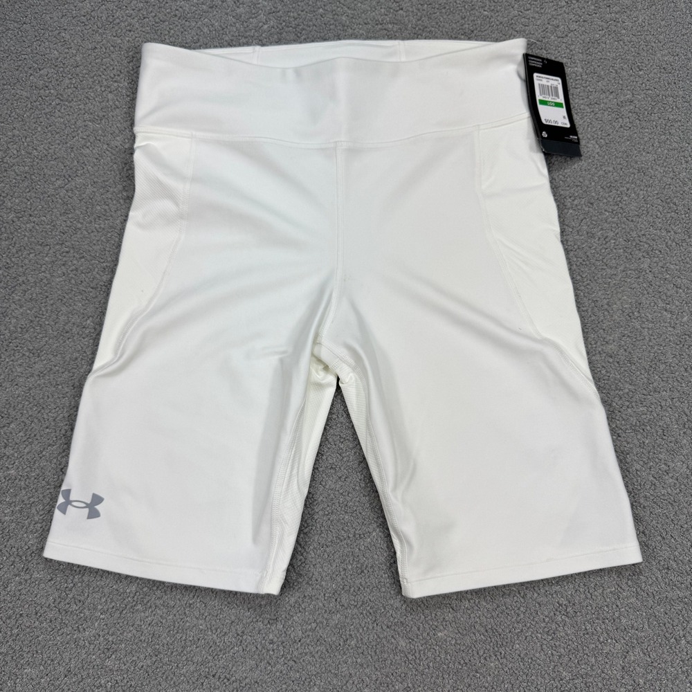 NEW Under Armour Slider Shorts Women's Large White Softball Sliding Compression